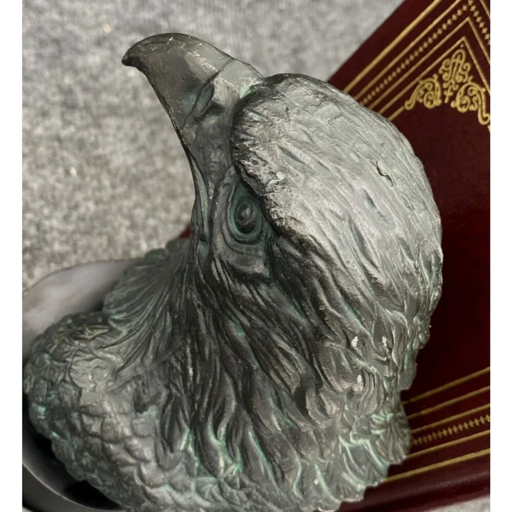Vintage Eagle Head Bookends Pair San Pacific SP 7.5